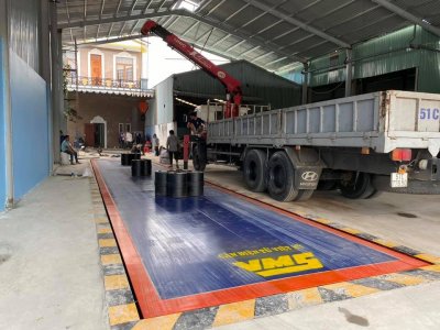 Cân xe tải 60 tấn lắp đặt tại Long An  